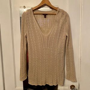 Dana Bachman Tan Sweater Tunic